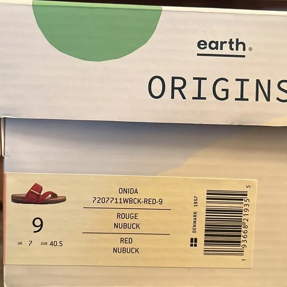 Earth Origins Red Nubuck Oneida Sandal - Size 9! - Picture 9 of 10